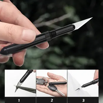 novo Aluminij Zlitine Mini Majhne Ustvarjalne Prostem Multi-funkcijo Nož Prenosni Keychain Nož Obesek Okno Breaker Rep Orodja