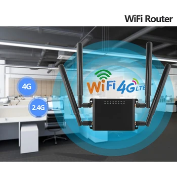 WE826 4G LTE Usmerjevalnik Openwrt Brezžični Usmerjevalnik Odklepanje Kartice Wifi Usmerjevalnik CAT4 150Mbps 4G Modem s 4 antene &Reže za Kartico Sim