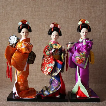 Japonski gejša kimono lutka keychain okraski