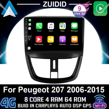 2G+32 G Android 10.1 Za Peugeot 207 2006 - 2015 avtoradio 2 din android Auto Večpredstavnostna GPS Track Carplay 2din DVD