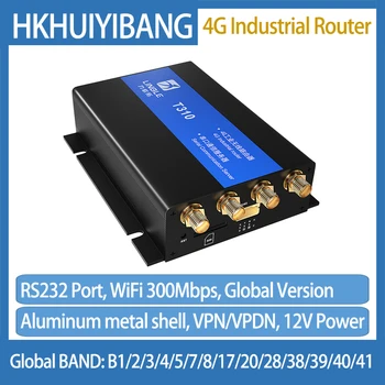 Multi Področju Uporabe IP30 4G Industrijske Brezžični Usmerjevalnik RS232 1WAN+1LAN DC 12V Čuvaj Serijska Komunikacija VPN Strežnika APN