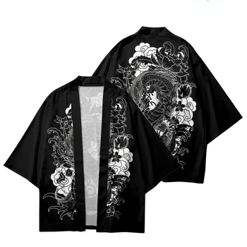 Kimono Rokavi Hawaiian Majica moška Oblačila Svoboden In Dihanje Moške Počitnice Priložnostne Obrabe Japonski Oblačila Plašč