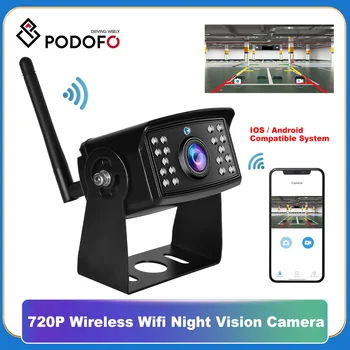 Podofo Avto Obračanje Fotoaparat IP68 Vodotesen HD Night Vision Cam za Tovornjak, Avtobus Kmetijska vozila WIFI prenaša video signal