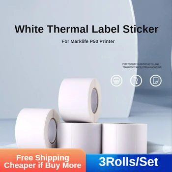 Marklife Termalne Nalepke za P50 Prenosni Tiskalnik Oblačila Hangtags Ceno črtne kode Etiketo Self-adhesive Bel Papir Etikete