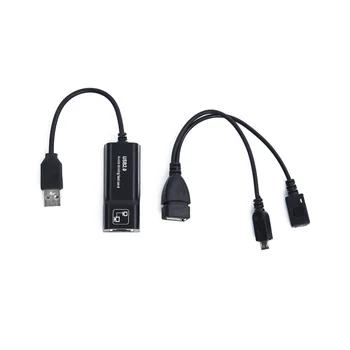 USB 2.0 priključek RJ45 Adapter z Mirco OTG USB 2.0 Adapter Kabel LAN Ethernet Adapter za Amazon Ogenj TV 3 ali Palico GEN 2