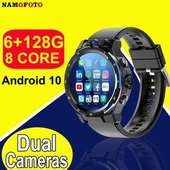 2023 NOVE Pametne Watch 6 G 128G Moških, 8 Core 4G LTE Smartwatch Android 10 GPS SIM Kartico WiFi 8MP Fotoaparat 900mAh 1.43 Palčni 400*400 Slikovnih pik