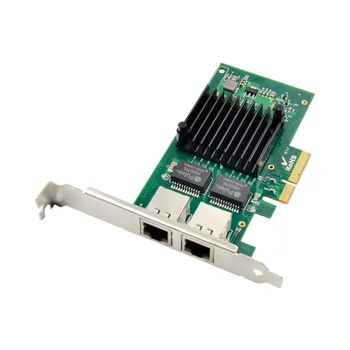 4 Vmesnik PCIe X4 Dual Gigabit Ethernet Kartice čip Intel I350AM2 Čipov RJ45 Gigabit 1000Mbps Strežnik lan Kartica 10/100/1000Mbps