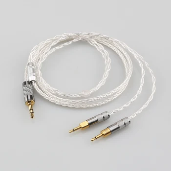 2,5 mm Trrs Uravnoteženo Moški Dvojni 2,5 mm Moški Priključek Audio Slušalke Kabel Silver Plated Žice Skladu Slušalke podaljški Nova