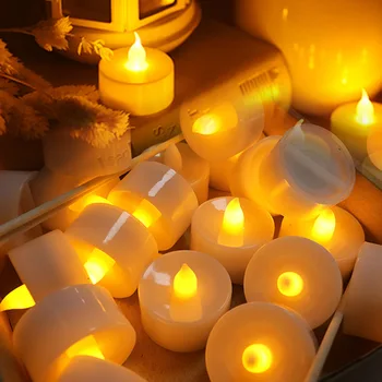 Led Sveča, Lahka Plastična Elektronska Sveča Božični Sveča, Luč Poročno Dekoracijo Čaj Vosek Rojstni Dan, Led Osvetlitev
