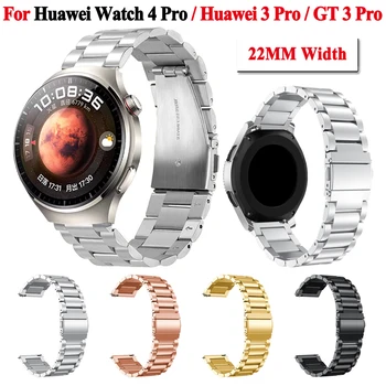 Za Huawei Watch 4 Pro Watchband 22 mm iz Nerjavečega Jekla, Trak Za Huawei Watch GT 2 3 MP GT2 GT3 Pro 46mm Kovinski Manšeta Zapestnica
