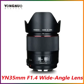 Yongnuo YN35mm F1.4 širokokotni Objektiv Full Frame Objektiv za Canon DSLR Fotoaparat 70 D 80D 5D3 Mark II 5D2 5D4 600D 7D2 5D 6D