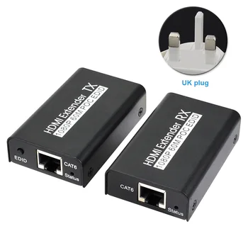 1080P 60m POC EDID Oddajnik in Home Network Adapter Strokovne Brez Odlašanja Extender Over Ethernet Full HD Prenos