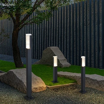 Na prostem LED Travnik Lahkega Aluminija Nepremočljiva Vrt Lučka Ustvarjalne Dekorativne Za Villa Park Obojestransko tiskanje