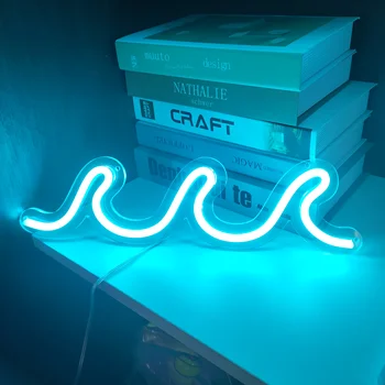 Po Meri Neon Znak Val Svetlobe Nepremočljiva Flex Led Akril Steni Visi Doma Dekoracijo Neon Bar Neon Luči