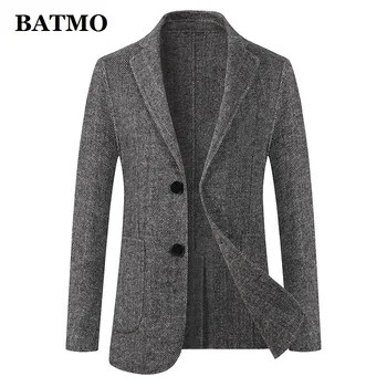 BATMO 2019 nov prihod jeseni visoko kakovost volne športna blazer moški,moški volne siva jopiči ,plus-velikost M-8XL 8122