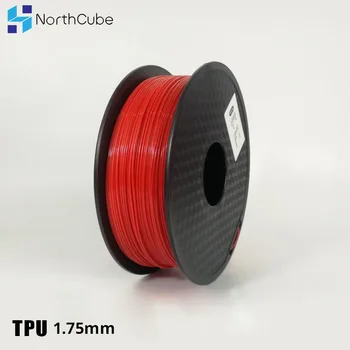 3D Tiskanje Žarilno TPU Prilagodljiv Žarilno TPU Flex Plastike za 3D Tiskalnik 1.75 mm 0,8 KG 3D Tiskanje Materialov Rdeča