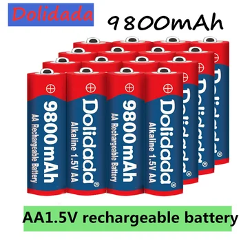 Batterie alcaline polnilna 100% 1,5 V AA 9800mAh pour mp3 jouet lumière led nouveau Original livraison gratuite