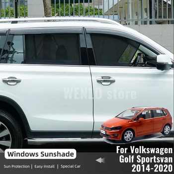 Za Volkswagen VW Golf Sportsvan 2014-2020 Magnetna Avto Dežnik Ščit Prednje Vetrobransko steklo Zavese Zadnja Stranska Okna Sonce Odtenek