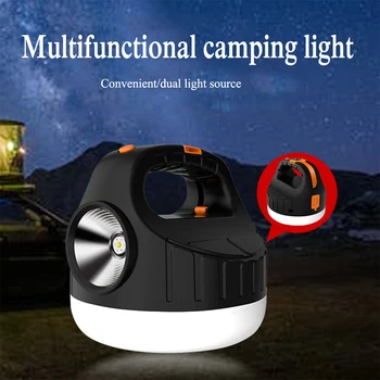 USB Polnilne Prenosni LED Luč za Kampiranje Šotor Svetlobe Noč Sili Lahka Nepremočljiva Kamp Svetlobe LED Luči Svetilke
