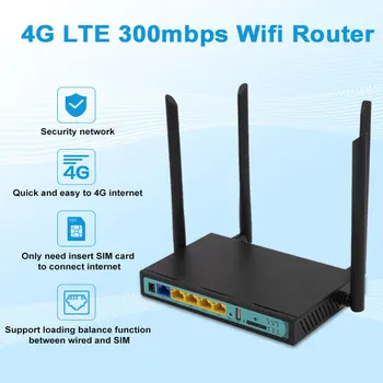 3G 4G Lte Modem, Brezžični Wifi Router 300Mbps QCA9531 Čip Reže za Kartico SIM, 5dBi Omni Directional Antena WE2416
