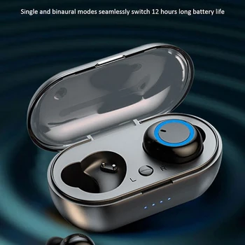 Bluetooth-Združljive Slušalke S Barvni Krog Nizko raven Hrupa V uho Design Slušalke Za Vadbo Hoje