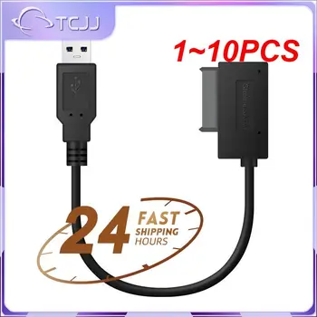 1~10PCS Prenosni USB 2.0 naar Mini Sata II 7 + 6 13Pin Adapter Pretvornik Kabel voor Prenosni predvajalnik CD/DVD-ROM Slimline pogon Podatkovni kabel