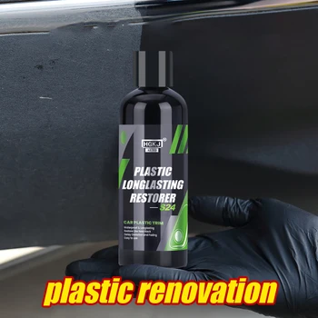 Plastični Obnovitev Agent Dolgotrajno Nazaj Na Black Gloss Svetlečega Usnja Zunanjost Popravila Prenove Pasta za Auto HGKJ S24