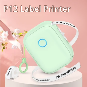 Žep Labeller P12 samolepilne Neprekinjeno Tiskalnik za Nalepke Prenosni Bluetooth Termalne Nalepke za Kavo DIY Neprekinjeno Nalepke Nalepka