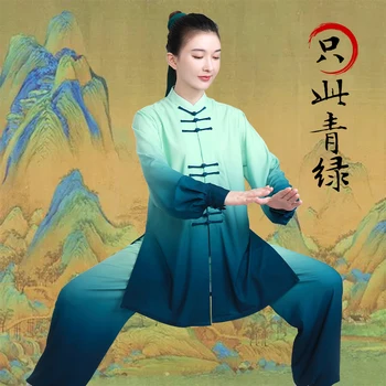 Moški Ženske Borilne veščine Tai Chi Wushu Uniforme Kitajski Slog Svoboden Majica+hlače z Meditacijo, Vadbo Fitnes Kungfu Tai Ji Tang Set