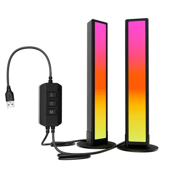 LED Vzdušje Svetlobe RGBIC Bluetooth Namizje Ozadje BT Aplikacijo Sinhronizacija Glasbe TV Steno Računalniške Igre Svetloba Night 5
