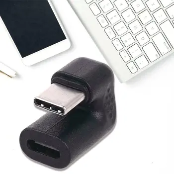 Tip C Moški-Ženski Adapter za 180 Stopinj pod pravim Kotom USB 3.1 USB-C Pretvornik Za Pametni Telefon Samsung Za Xiaomi Za Huawei