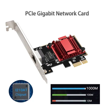Gigabit PCI-E Omrežna Kartica Ethernet visoke hitrosti RJ-45 LAN Adapter 10/100/1000mbps gaming prilagodljivi Fast Ethernet Igra PCI-E Card