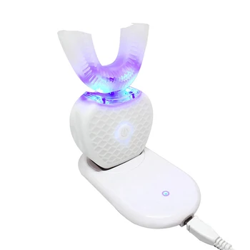 Električna zobna ščetka Samodejno Sonic U Tip 360 Stopinj 4 Načini Krtačo USB Magnetni polnjenje Zob Zob Modra Svetloba