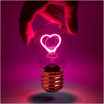 Vintage v obliki srca žarnice USB polnilne namizno svetilko ob Postelji svetilke, namizne svetilke Pink soba okrašena noč svetlobe spalnica