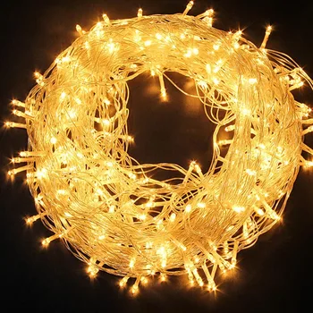 10 m 30 m 50 m LED Pravljice Niz Luči Božično Drevo Poročno Dekoracijo Nepremočljiva Venci Zavese Razsvetljava Notranja Zunanja Svetilka