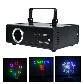 AUCD 20KPPS 1W Pisane RGB Laser ILDA & SD Program Uredi DMX Animacija Scan Disco DJ Kažejo Stranka Fazi Projektor Luči DAF1