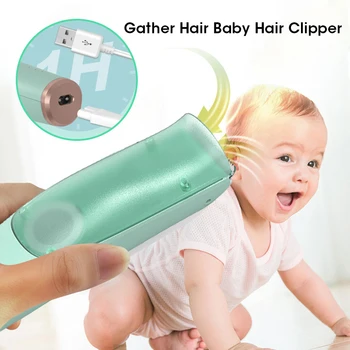Otroci Hair Trimmer Samodejno Zbira Lase Nepremočljiva Dojenček, Otrok, Odraslih Las Clipper Električni Sušilnik Za Rezanje Baby Nego No Olje