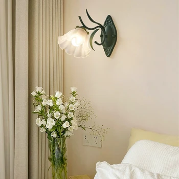 AiPaiTe francoski letnik šmarnica cvet LED lestenec Ameriški rustikalnem stilu dnevni sobi, spalnici, hodniku lestenec.