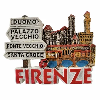 Firence, Italija Hladilnik Magneti Ulici Znak Potovanja 3D Memorial Magnetni Hladilnik Nalepke Darilo Soba Dekoracijo Collectio