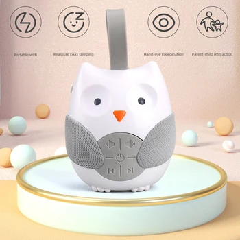 Sova Spalna Predvajalnik Glasbe Dojenčka Predvajalnik Glasbe Silikonski Trak Prestavi Čas Načini Baby Interaktivne Igrače Darilo