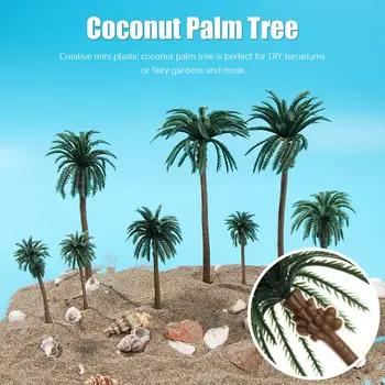 Lepe Peščene Tabela Miniaturni Rastlin DIY Dekor Plastičnih Bonsaj Kokosovo palmo Obrti, Mikro Krajine Lončki za model