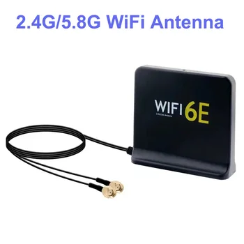 Prenosni 2.4 G 5.8 G 6 G WiFi 6E Mimo Anten Z 2pcs Kabel Notranja Zunanja Brezžična Antena Z Magnetno Dno za omrežno kartico
