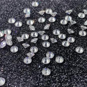 Queenme Veleprodajna Cena 1ct Svoboden Moissanites Kamen Majhne Velikosti za 0,8~6,5 mm D Barvni Krog Cut Lab Zrasla Moissanite Diamond Gemstone