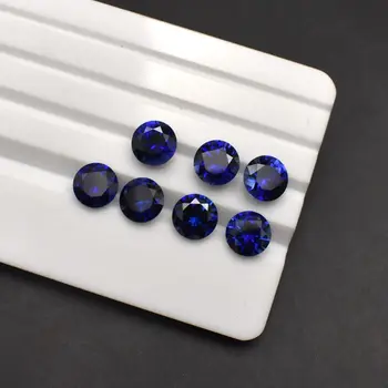 Naravna modra, temno Modra Krog Cut 10,0 mm 4ct AAAA+ VVS Svoboden Gemstone Mimo Test Za Nakit, Izdelava