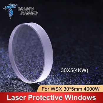Dragon Diamond Fiber Laser zaščitno Okno Objektiva Zaščitna Windows Dia30*5 mm 0-4KW 1064nm za WSX Laserske Glave