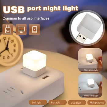 USB LED Nočna Lučka 3000K/6500K PC, Mobile Power Polnjenje Lučka Mini Knjiga Svetilke, Zaščito za Oči, Majhne Okrogle Branje Svetlobe