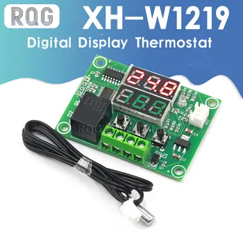 IS-W1219 W1219 DC12V Dvojno LED Digitalni Zaslon Termostat Temperaturni Regulator Regulator Stikalo Rele za Nadzor NTC Senzor Modul