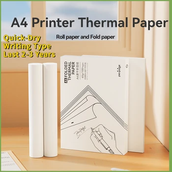 PeriPage A4 Termični Papir 210mm Faks Papir Quick Dry Pisanje 2 Zvitkih in 100 KOZARCEV Krat Papir Zadnjih 2-3 Letih Za A40 Tiskalnik