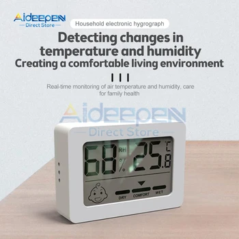 Digitalni Termometer, Higrometer Notranja Temperatura Vlažnost Monitor Merilnik Z Obraza Ikon Elektronske Termo-Higrometer