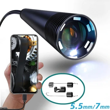5 mm 7mm Mobilne Sonda Borescope Fotoaparat Endoskopski Pregled Za Android Pametni Avtomobili Endoskop Kamero USB Tip C - 2M 7mm